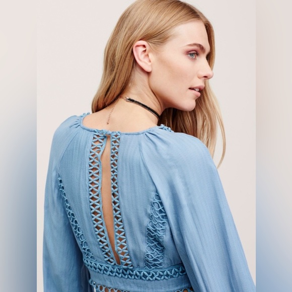 Free People I Think I Love You Dress in Cornflower Blue. Size 2 - Picture 3 of 11